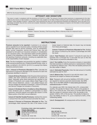 Form INS-5 Fire Investigation and Prevention Tax Annual Reconciliation/Return - Maine, Page 2