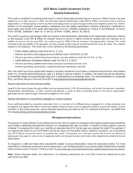 Maine Capital Investment Credit Worksheet - Maine, Page 2