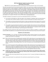 New Markets Capital Investment Credit Worksheet - Maine, Page 2