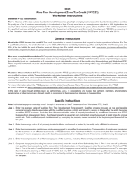 Pine Tree Development Zone Tax Credit Worksheet - Maine, Page 2