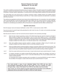 Research Expense Tax Credit Worksheet - Maine, Page 2