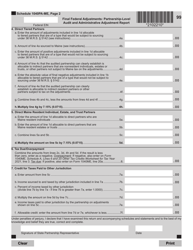 Schedule 1040PA-ME Final Federal Adjustments: Partnership-Level Audit and Administrative Adjustment Report - Maine, Page 2