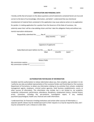 Application for Pardon Consideration - Louisiana, Page 13