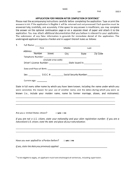 Application for Pardon Consideration - Louisiana, Page 3
