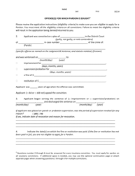 Application for Pardon Consideration - Louisiana, Page 4