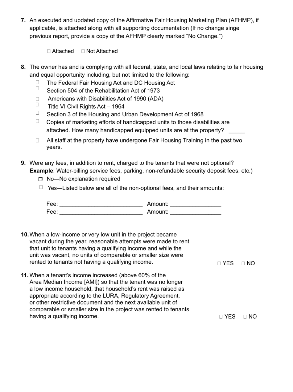 Owners Certificate of Continuing Compliance - Home Investment Partnership (Home) Program - Maryland, Page 3