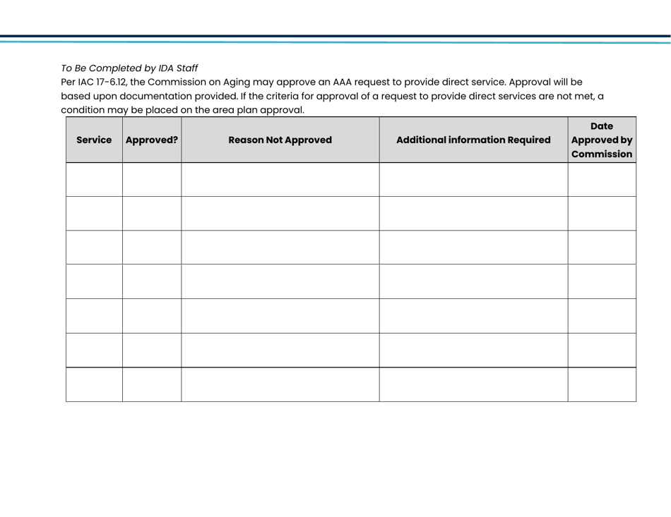 Request to Provide Direct Service - Iowa, Page 5