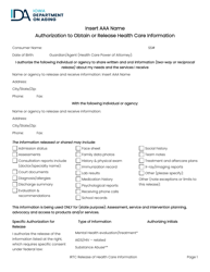 Document preview: Authorization to Obtain or Release Health Care Information - Iowa