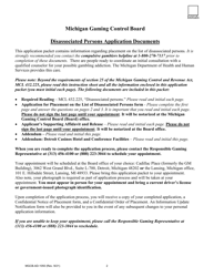 Form MGCB-AD-1050 Application for Placement on the List of Disassociated Persons - Michigan, Page 2