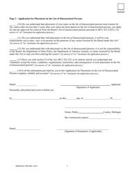 Form MGCB-AD-1050 Application for Placement on the List of Disassociated Persons - Michigan, Page 7