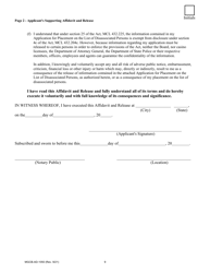 Form MGCB-AD-1050 Application for Placement on the List of Disassociated Persons - Michigan, Page 9