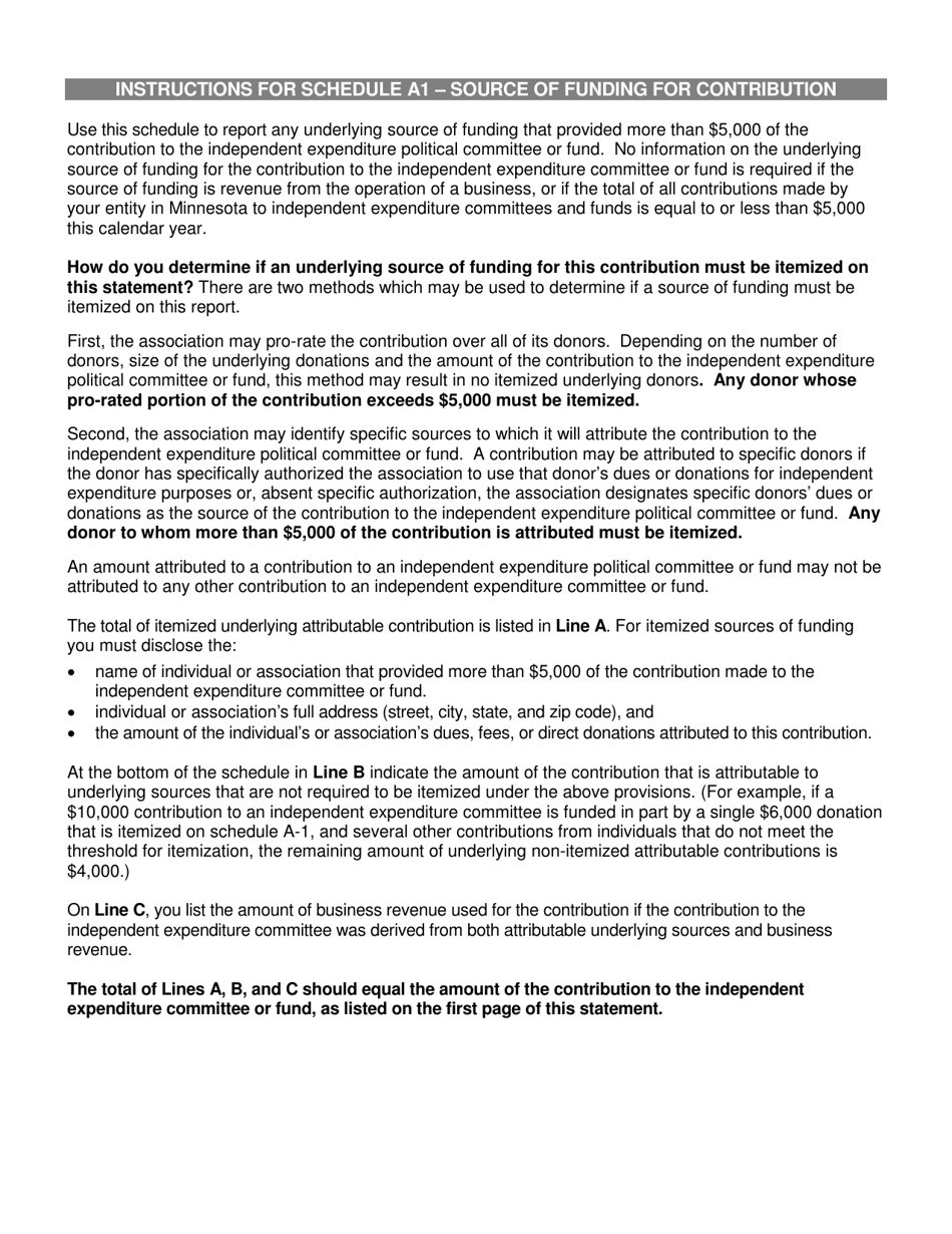 Disclosure Statement for Corporations and Other Unregistered Associations Contributing to Independent Expenditure Committees and Funds - Minnesota, Page 4