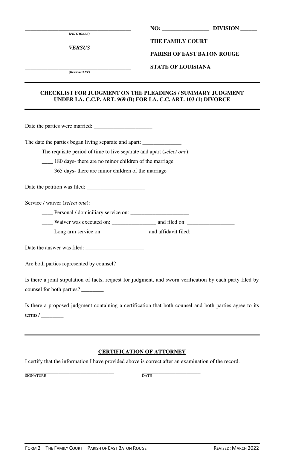 Form 2 Fill Out Sign Online and Download Printable PDF Parish of