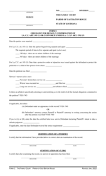 Form 1 Checklist for Default Confirmation of La. C.c. Art. 103 (1) or (5) Divorce Under La. C.c.p. Art. 1702 (F) - Parish of East Baton Rouge, Louisiana