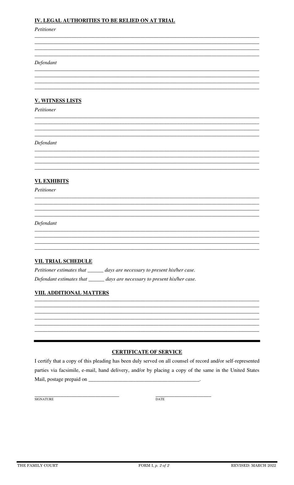 Form I - Fill Out, Sign Online And Download Printable PDF, Parish Of ...