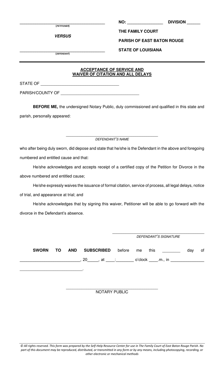 Petition for Divorce - Domestic Violence Divorce - Parish of East Baton Rouge, Louisiana, Page 4