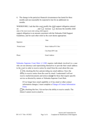 Form DC6:15.7 Answer and Counterclaim to Complaint for Modification (Child Support) - Nebraska, Page 3