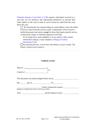 Form DC6:2 Application and Affidavit for Termination of Child Support - Nebraska, Page 3