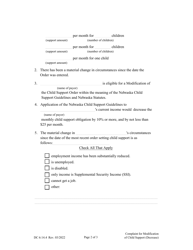 Form DC6:14.4 Complaint for Modification of Child Support (Decrease) - Nebraska, Page 2