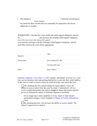 Form DC6:14.4 Complaint for Modification of Child Support (Decrease) - Nebraska, Page 3