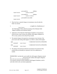Form DC6:14.5 Complaint for Modification of Child Support (Increase) - Nebraska, Page 2
