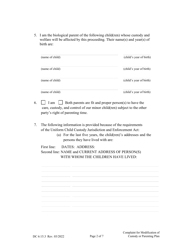 Form DC6:15.3 Complaint for Modification of Custody or Parenting Plan - Nebraska, Page 2