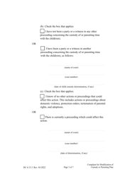 Form DC6:15.3 Complaint for Modification of Custody or Parenting Plan - Nebraska, Page 3