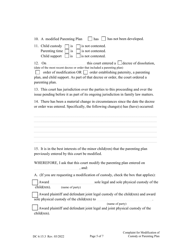 Form DC6:15.3 Complaint for Modification of Custody or Parenting Plan - Nebraska, Page 5