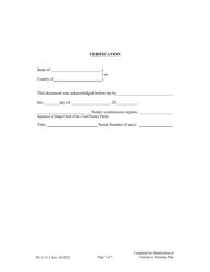 Form DC6:15.3 Complaint for Modification of Custody or Parenting Plan - Nebraska, Page 7