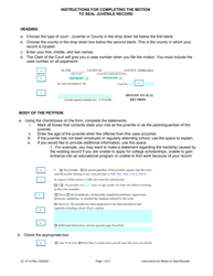 Instructions for Form JC15:1 Motion to Seal Records (Juvenile) - Nebraska