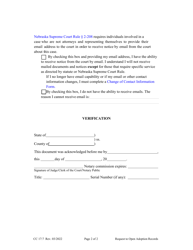 Form CC17:7 Request to Open Adoption Records - Nebraska, Page 2