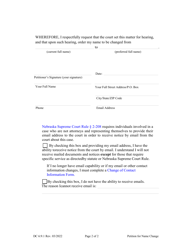 Form DC6:9.1 Petition for Name Change (Adult) - Nebraska, Page 2