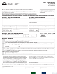 Document preview: Form HLTH5470 Special Authority Request - Filgrastim - British Columbia, Canada