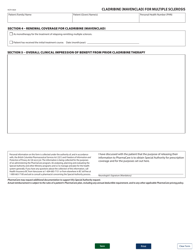 Form HLTH5820 Pharmacare Special Authority Request - Cladribine (Mavenclad) for Multiple Sclerosis - British Columbia, Canada, Page 2