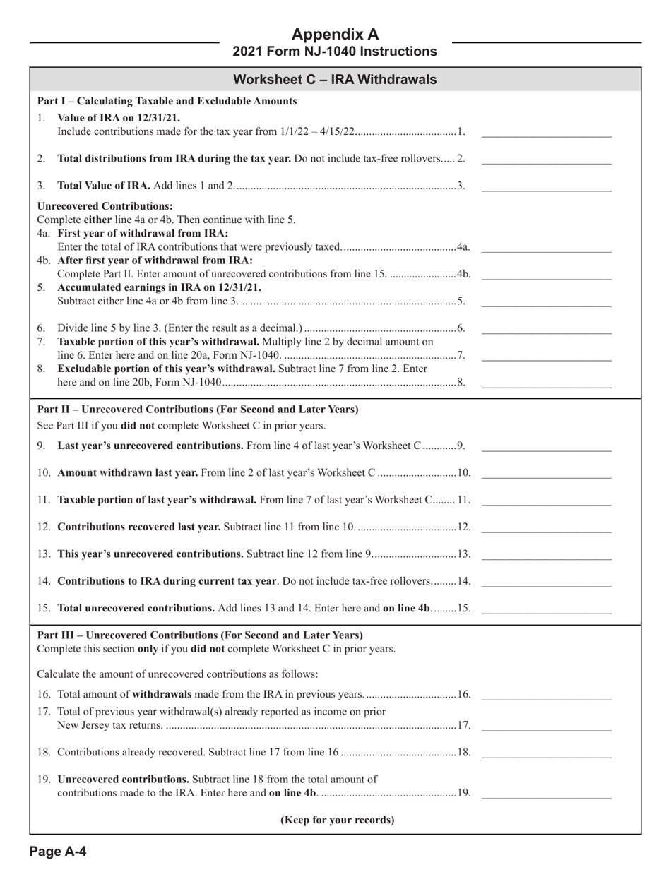 Instructions for Form PTR-2 Senior Freeze (Property Tax Reimbursement) Application - New Jersey, Page 17