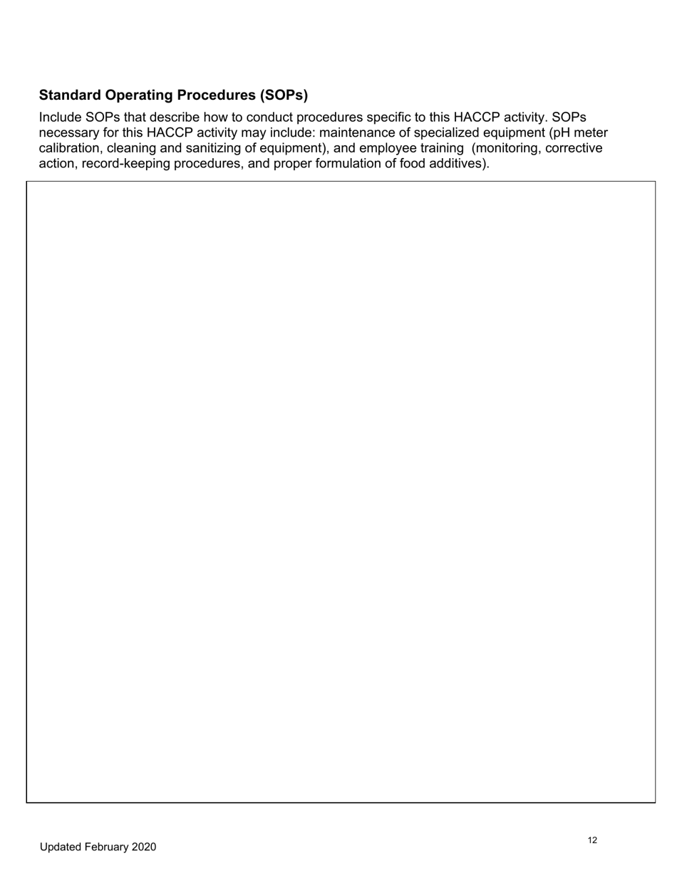 Haccp Plan - North Dakota, Page 12