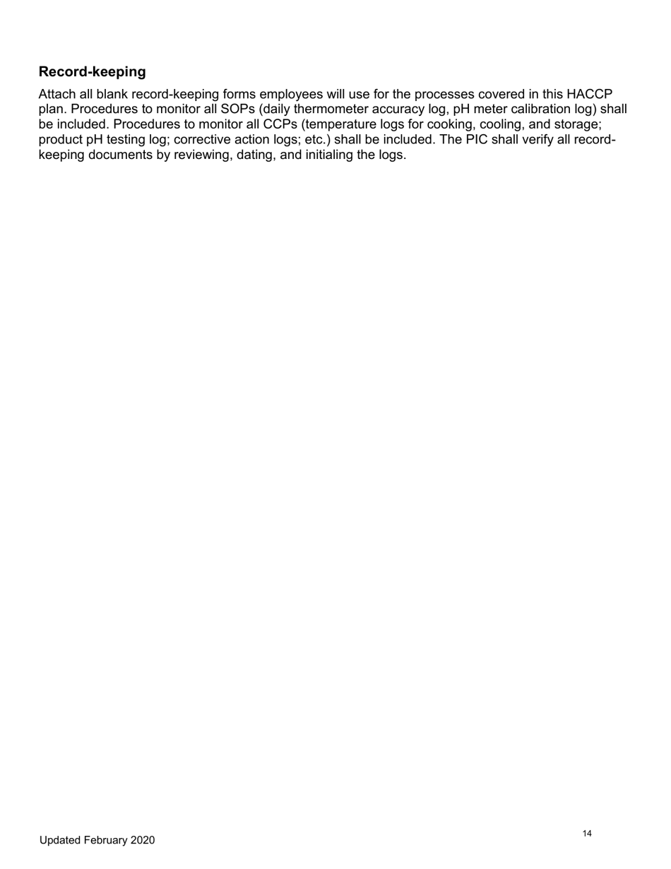 Haccp Plan - North Dakota, Page 14