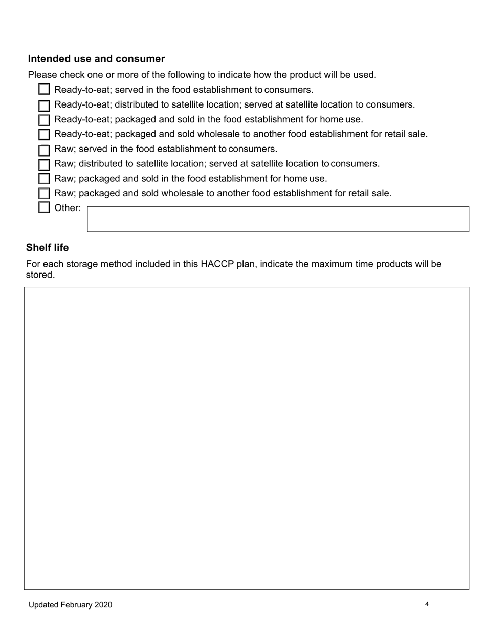Haccp Plan - North Dakota, Page 4
