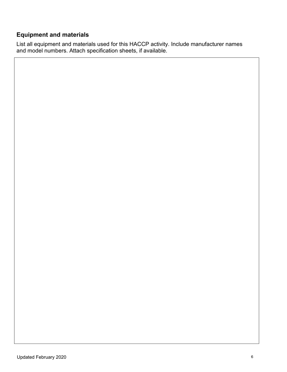 Haccp Plan - North Dakota, Page 6