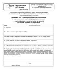 Form DPM-1 Application for New York State Governor&#039;s Program to Hire Persons With Disabilities Under Sections 55-b and 55-c of the Civil Service Law - New York, Page 5