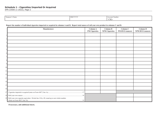 Form 44CT (SFN23500) Cigarette and Tobacco Monthly Tax Return - North Dakota, Page 2