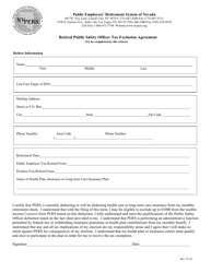 Retired Public Safety Officer Tax Exclusion Agreement - Nevada, Page 2