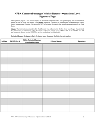 NFPA Common Passenger Vehicle Rescue - Operations Level Task Book - Oregon, Page 2