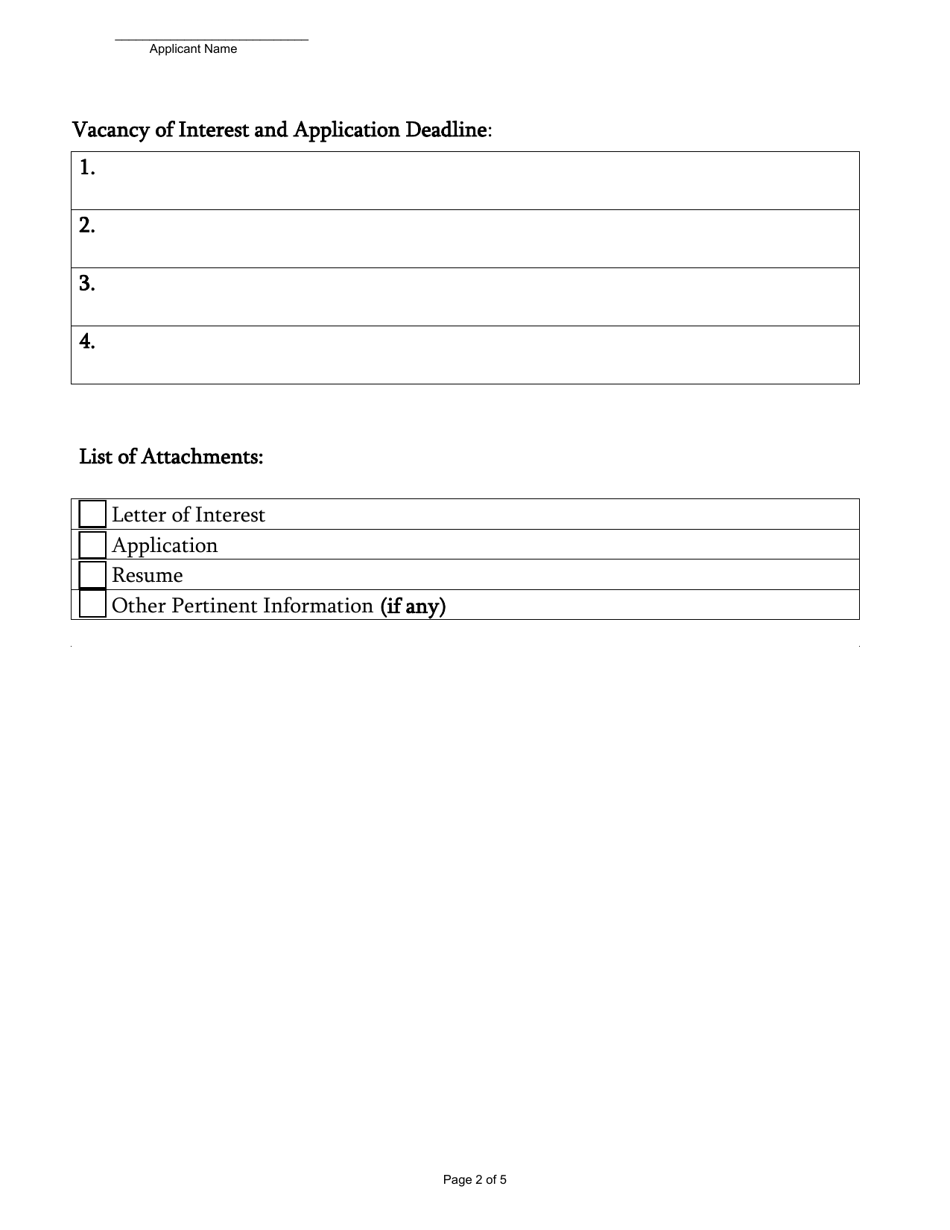 Application for Committee / Board Membership - Pennsylvania, Page 3