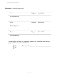 Application for Committee/Board Membership - Pennsylvania, Page 4