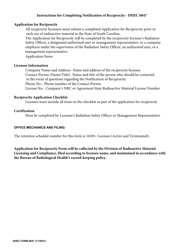 DHEC Form 0847 Application for Reciprocity - South Carolina, Page 2
