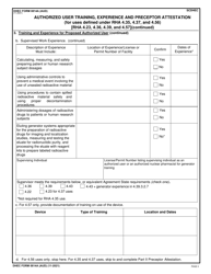 DHEC Form 0814A (AUD) Authorized User Training, Experience and Preceptor Attestation (For Uses Defined Under Rha 4.35, 4.37, and 4.56) - South Carolina, Page 3
