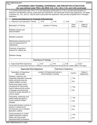 DHEC Form 0814B (AUT) Authorized User Training, Experience, and Preceptor Attestation (For Uses Defined Under Rha 4.40) - South Carolina, Page 2