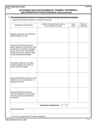 DHEC Form 0814F (ANP) Authorized Nuclear Pharmacist Training, Experience, and Preceptor Attestation (Rha 4.22) - South Carolina, Page 2