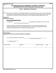 DHEC Form 0814F (ANP) Authorized Nuclear Pharmacist Training, Experience, and Preceptor Attestation (Rha 4.22) - South Carolina, Page 3